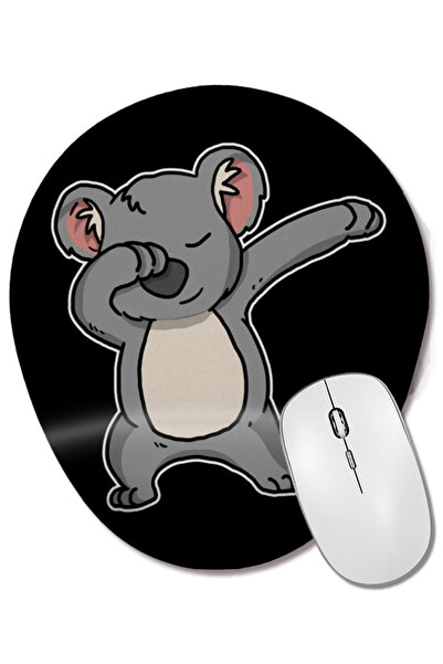 BASKI DÜNYASI Dabbing Koala Brazilian Jiu Jitsu Bjj Gift 01 Mouse Pad oval cu...