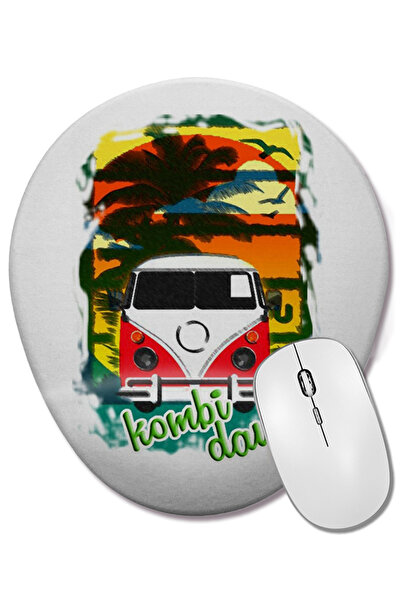 BASKI DÜNYASI Mouse Pad oval Volkswagen Kombi Day cu suport pentru încheietur...