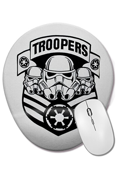 BASKI DÜNYASI Mouse Pad oval Star Wars Storm Trooper cu suport pentru încheie...
