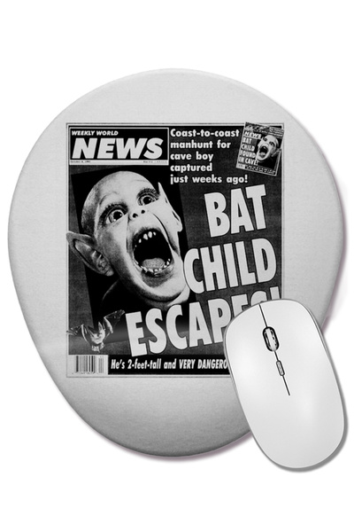 BASKI DÜNYASI Мъжка подложка за мишка с подложка за ръце Menino Morcego Bilek