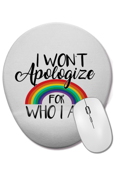 BASKI DÜNYASI Οποιος είμαι εγώ Οβάλ ποντικοπλατσάκι με υποστήριξη καρπού