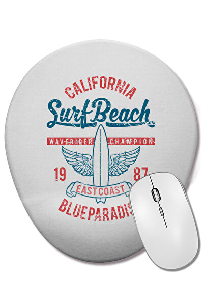 BASKI DÜNYASI Οβάλ ποντίκι ποντικοπολιτείας με στήριγμα καρπού California Sur...