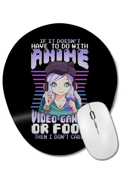 BASKI DÜNYASI Mouse Pad oval cu suport pentru încheietura mâinii, cu tema Kaw...