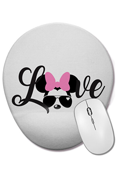 BASKI DÜNYASI Mouse Pad oval cu suport pentru încheietura mâinii, cadou Micke...