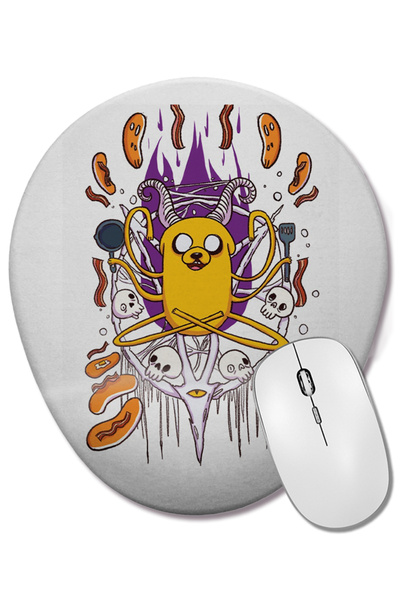 BASKI DÜNYASI Adventure Time Bacon Pancakes Mouse Pad oval cu suport pentru î...