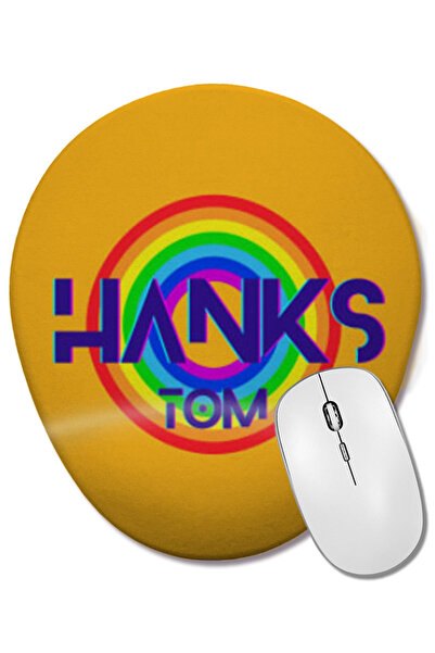 BASKI DÜNYASI Tom Hanks- Mouse Pad oval în stil retro Rainbow cu suport pentr...