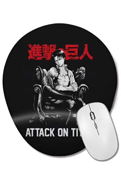 BASKI DÜNYASI Attack On Titan Levi 02 Mouse Pad oval cu suport pentru încheie...