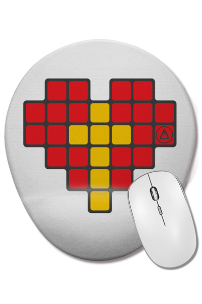 BASKI DÜNYASI Mouse Pad oval Tetris cu suport pentru încheietura mâinii