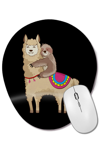 BASKI DÜNYASI Ολισθαίνοντας άτακτος άνθρωπος που οδηγεί λάμα που αγκαλιάζει ζ...