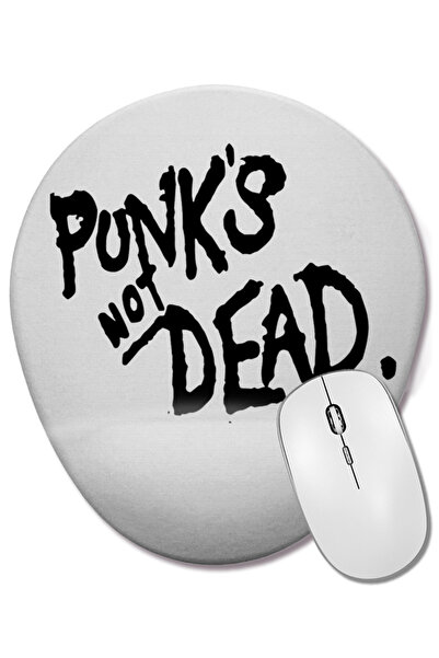 BASKI DÜNYASI Mouse Pad oval Punks Not Dead cu suport pentru încheietura mâinii