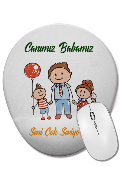 BASKI DÜNYASI Δώρο για την Ημέρα του Πατέρα για τον Πατέρα 05 Οβάλ ποντίκι με...