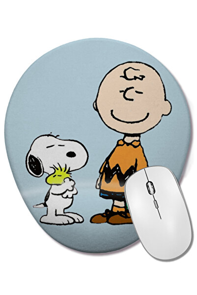 BASKI DÜNYASI Snoopy și prietenii săi sunt mouse pad oval cu suport pentru în...