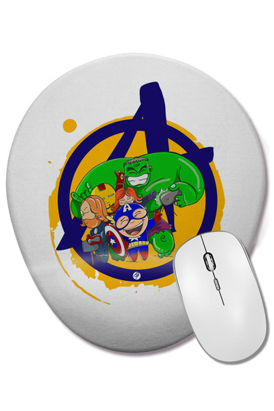 BASKI DÜNYASI Mouse Pad oval cu suport pentru încheietura mâinii Divertidos