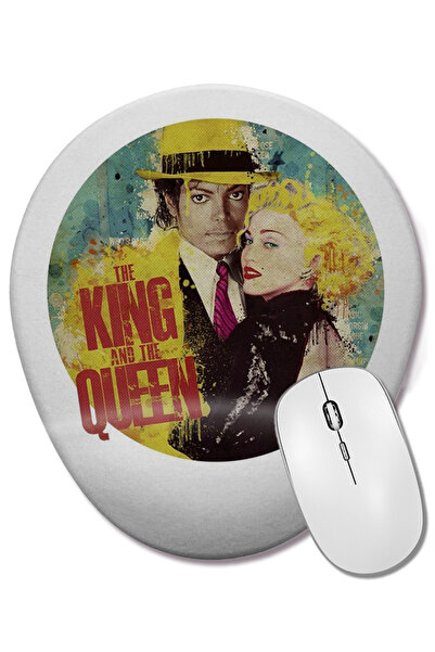 BASKI DÜNYASI Кралят и кралицата Bilek Destekli Oval Mouse Pad