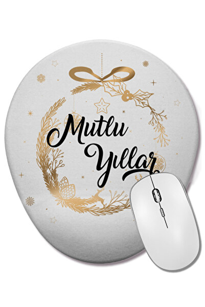 BASKI DÜNYASI Mouse Pad oval cu suport pentru încheietura mâinii La mulți ani