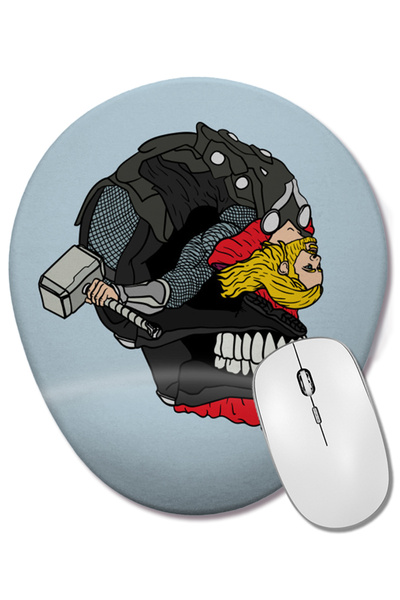 BASKI DÜNYASI Οβάλ ποντίκι ποντικοπολιτείας με σχήμα κρανίου με καμπυλωτή πλά...