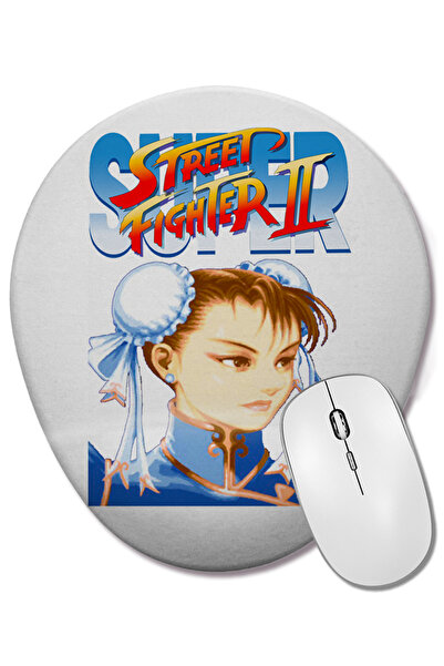 BASKI DÜNYASI Mouse Pad oval Street Fighter 2 Cammy cu suport pentru încheiet...