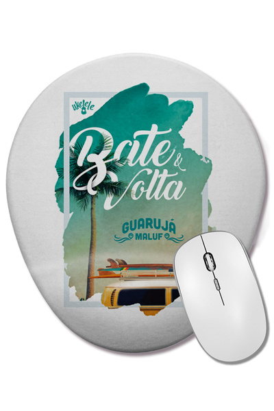 BASKI DÜNYASI Mouse Pad oval cu suport pentru încheietura mâinii Surf Bate e ...