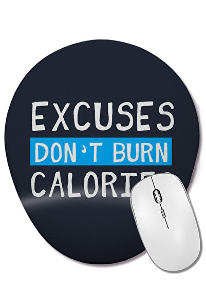 BASKI DÜNYASI Excuzări nu arde calorii Mouse Pad oval cu suport pentru închei...