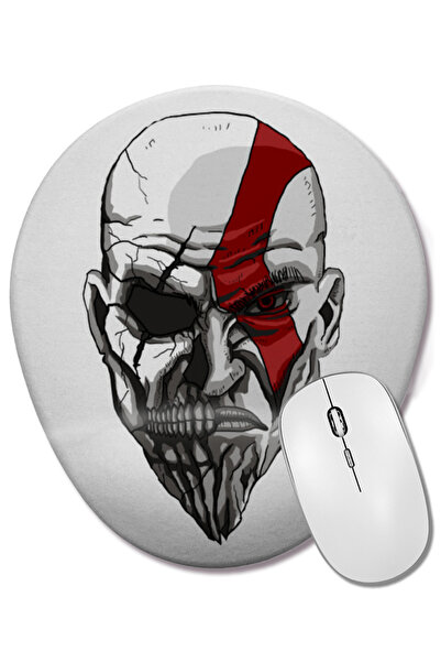 BASKI DÜNYASI Mouse Pad oval Kratos Death And Rage cu suport pentru încheietu...