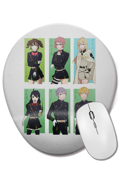 BASKI DÜNYASI Owari No Serapy Death Note Hellsing One Piece Mouse Pad oval cu...