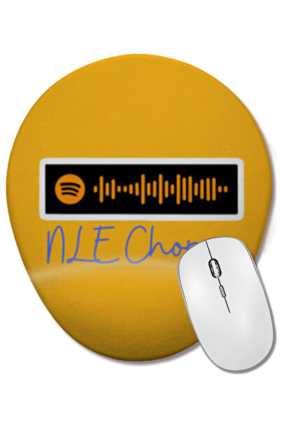 BASKI DÜNYASI Mouse Pad oval NLE Choppa cu suport pentru încheietura mâinii