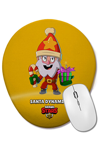 BASKI DÜNYASI Brawl Stars Santa Dynamıke Mouse Pad oval cu suport pentru încheietura mâinii