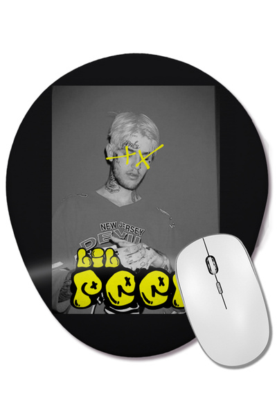 BASKI DÜNYASI Mouse Pad oval Lil Peep XX cu suport pentru încheietura mâinii