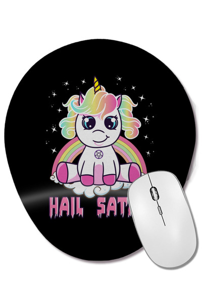 BASKI DÜNYASI Mouse Pad oval cu suport pentru încheietura mâinii, cu unicorn,...