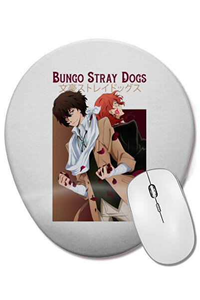 BASKI DÜNYASI Mouse Pad oval cu suport pentru încheietura mâinii, anime Bungo...