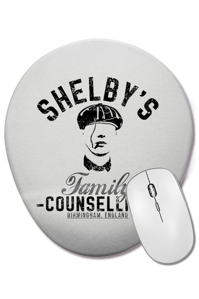 BASKI DÜNYASI Mouse Pad oval cu suport pentru încheietura mâinii, Shelby's Fa...