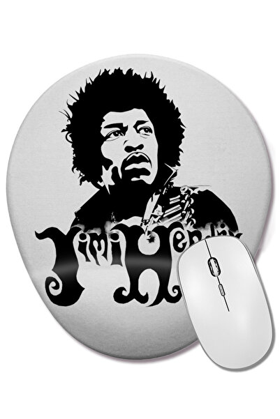 BASKI DÜNYASI Mouse Pad oval Jimi Hendrix cu suport pentru încheietura mâinii