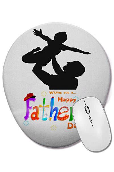 BASKI DÜNYASI Mouse Pad oval Dia Dos Pais cu suport pentru încheietura mâinii