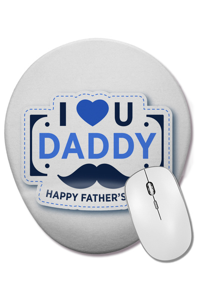 BASKI DÜNYASI Cadou pentru Ziua Tatălui 021 Mouse Pad oval cu suport pentru î...
