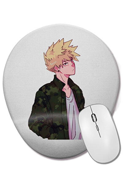 BASKI DÜNYASI Mouse Pad oval Bakugou Katsuki Hero cu suport pentru încheietur...