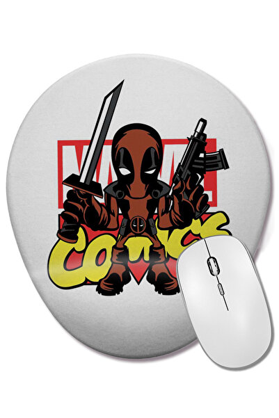 BASKI DÜNYASI Mouse Pad oval Marvel Comics Deadpool cu suport pentru încheiet...