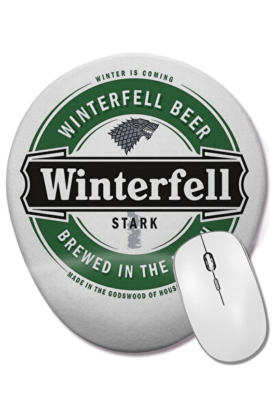BASKI DÜNYASI Game Of Thrones Winterfell Beer Bilek Destekli Oval Mouse Pad