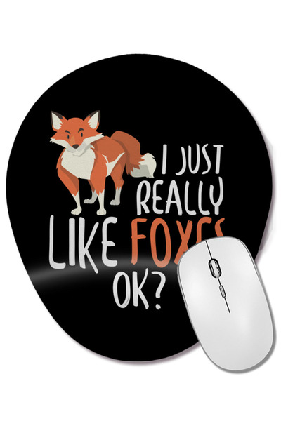 BASKI DÜNYASI Drăguț, doar mă place foarte mult vulpi, ok. Mouse pad oval cu ...