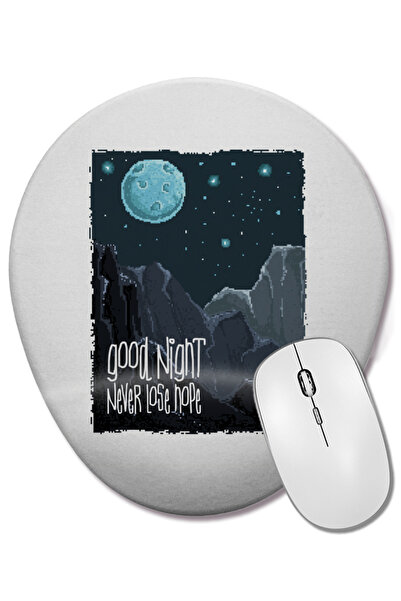 BASKI DÜNYASI Лека нощ, никога не губете надежда Пикселизирана луна Овална по...