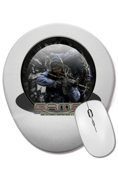 BASKI DÜNYASI Οβάλ ποντίκι με υποστήριξη καρπού για παιχνίδια