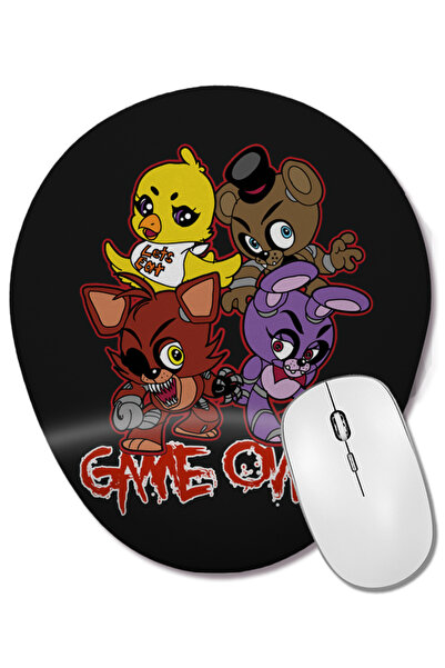BASKI DÜNYASI Five Nights Game Over Five Nights At Freddy's Mouse Pad oval cu...