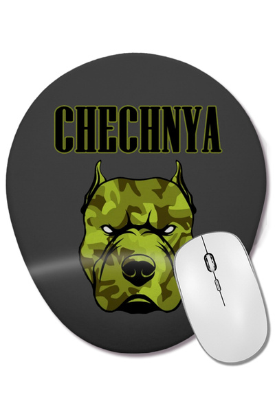 BASKI DÜNYASI Chechen Pitbull Cool Chechnya Roots Chechen Man Mouse Pad oval ...