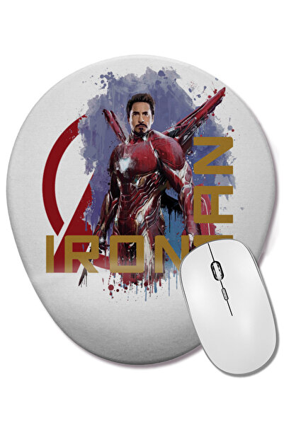 BASKI DÜNYASI Οβάλ ποντίκι ποντικοπολιτείας Avengers Iron Man με στήριγμα καρπού