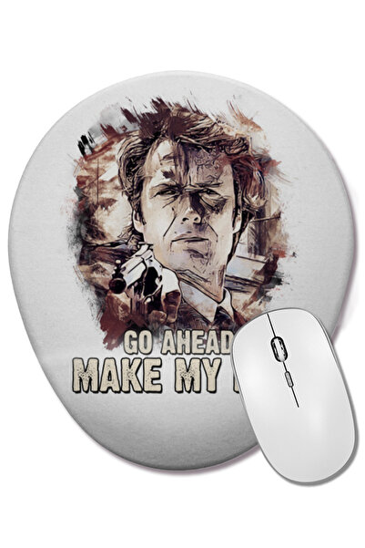 BASKI DÜNYASI Mouse Pad oval Make My Day cu suport pentru încheietura mâinii