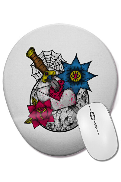 BASKI DÜNYASI Mouse Pad oval cu suport pentru încheietura mâinii, cu grafică ...