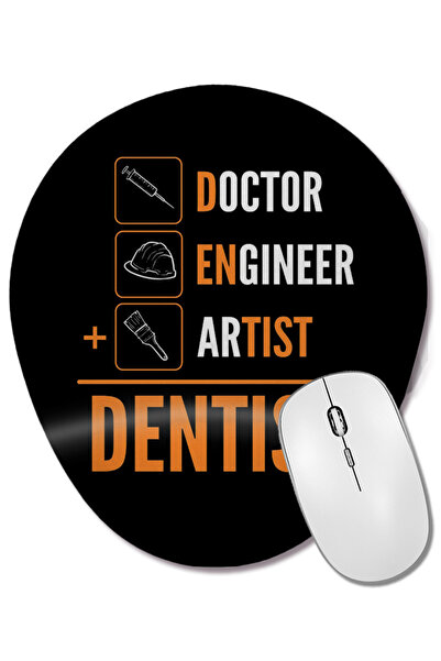 BASKI DÜNYASI Doctor Inginer Artist Dentist 010 Mouse Pad oval cu suport pent...