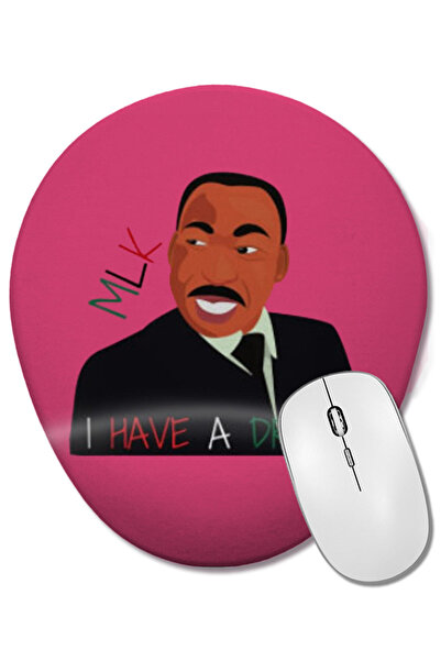 BASKI DÜNYASI Οβάλ ποντίκι με υποστήριξη καρπού Martin Luther King