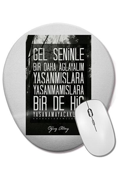 BASKI DÜNYASI Oğuz Atay Mouse Pad oval cu suport pentru încheietura mâinii