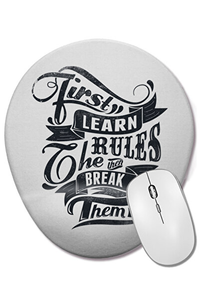 BASKI DÜNYASI Mouse Pad oval în stil european cu suport pentru încheietura mâinii