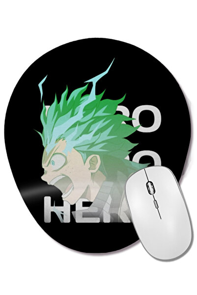 BASKI DÜNYASI Mouse Pad oval Hero X 3 Deku My Hero Anime cu suport pentru înc...